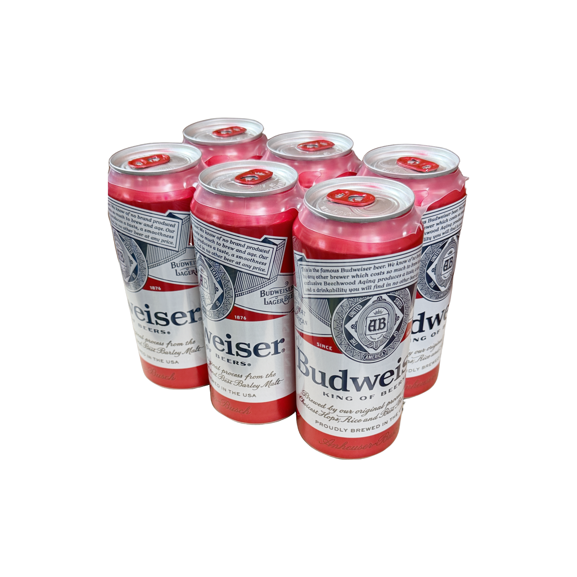 Budweiser Lager Beer 6 Cans of 16 fl oz | Liquor-Wine.com